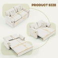 thumbnail image 2 of 87" Pull Out Sofa Bed, Convertible Sleeper Sofa with Adjustable Backrest & Storage - Beige, 2 of 6
