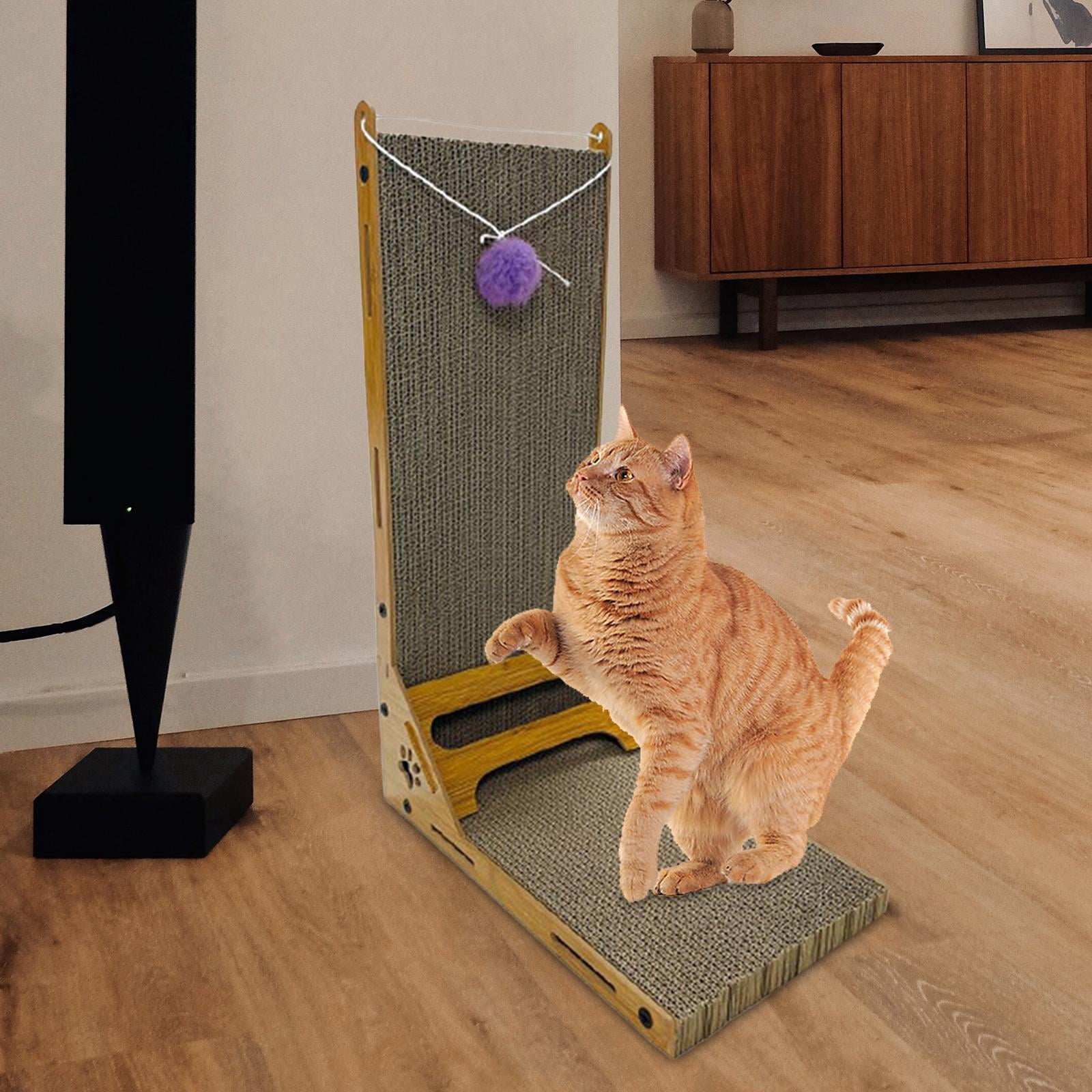 Cat Scratch Pad Lounge Scratching Pet Toy Cushion Corrugated Scratching Bed Cat Scratcher for Small Medium Large Cats Kitty 62.3x40x24cm Ball