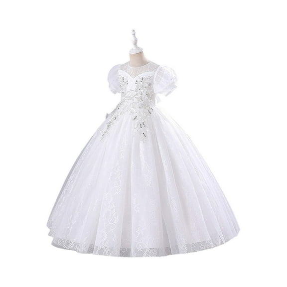Little Girls Flower High Low Tulle Dress Princess Wedding Pageant Birthday Party Formal Evening Dance Ball Gown