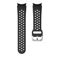 thumbnail image 3 of No Gaps Band for Samsung Galaxy Watch 4 40mm 44mm/Galaxy Watch 4 Classic 42mm 46mm Band,20mm Silicone Sport Replacement Adjustable Wristband with Stainless Steel Buckle Men Women -coal black, 3 of 9