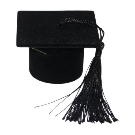 Graduation Hat Shaped Ring Box 2026 Creative Bachelor Cap Jewelry Gift Case for Party, Home, Classroom Supplies