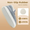 thumbnail image 3 of Drecage Womens Fuzzy Slippers Mens, Fleece Lined House Slipper for Ladies, Extra Plush Warm Indoor Outdoor Slippers with Heel Cover & Anti-slip Sole, Cozy Memory Foam Home Shoes, 3 of 11