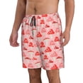 thumbnail image 2 of Kdxio Cute Mushroom1 Pattern Mens Casual Shorts - Drawstring Summer Beach Sports Shorts for Men, 2 of 9