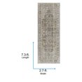 thumbnail image 4 of Livabliss x Becki Owens Ren Damask Washable Runner Area Rug ,2'7" x 7'3",Brown Medallion, 4 of 9