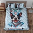 thumbnail image 2 of Just a Certified Nursing Assistant Cna Who Loves Her Boston Terrier Quilt Bedding Set Gentleman Dog Lover Gifts 1 Blanket Bed Cover 2 Pillowcases - 00003, 2 of 5