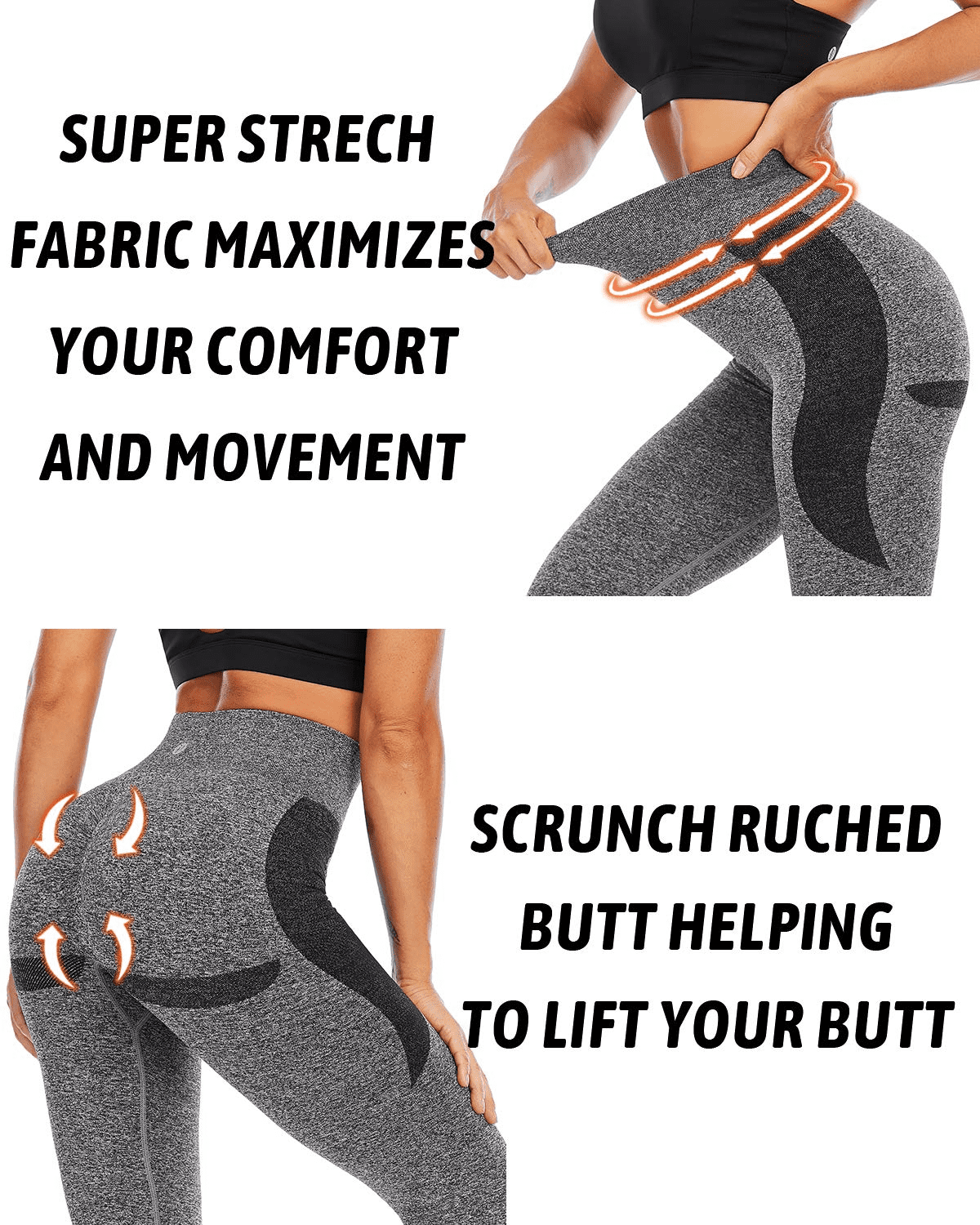 lnmuld Girls Yoga Pants Set Seamless Butt Lifting Workout Leggings