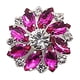 thumbnail image 4 of Floral Rhinestone Glass Button DIY Hand Decorated Button Shirt With, 4 of 5