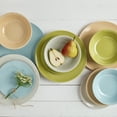 thumbnail image 4 of Tabletops Gallery 12 Piece Blue Green Coral Melamine Dinnerware Set Plates Bowls for Indoor/Outdoor Use, Service for 4, Enchanted, 4 of 13