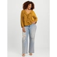 thumbnail image 6 of Jessica Simpson Women's Plus Hilaria Cotton Ruffle Top with Long Sleeves, Sizes 0X-4X, 6 of 6