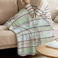 thumbnail image 5 of Green Grey Wooden Flannel Blanket for Bed, Farmhouse Vintage Stripes Soft Cozy Warm Couch Throw Blanket, Lightweight Fluffy Plush Bedding Blankets for Sofa Decor All Season 60"x80", 5 of 7
