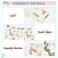 thumbnail image 4 of Dailycode Cotton Pajama Set Snug Fit Long Sleeve Top and Pants for 18M-8Y Cartoon Dinosaurs and Leaves, 4 of 7