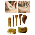thumbnail image 5 of 7Pcs Guasha Scraping Massage Tool Guasha Board Face Lift Resin for Women Men Adults Traditional Facial Scraping Massage Tool Scraping Board Brown, 5 of 8