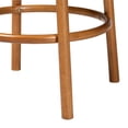 thumbnail image 3 of Pemberly Row Light Gray Fabric and Brown Wood 2-Piece Bar Stool Set, 3 of 7
