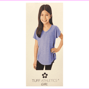 Tuff Athletics Girl's Short Sleeve Active Tee S/7-8/Lavender
