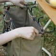thumbnail image 4 of Camping Table Side Storage Bag Multifunctional Folding Canvas Bag with Hook Outdoor Picnic Desk Cookware Hanging Large Capacity, 4 of 7