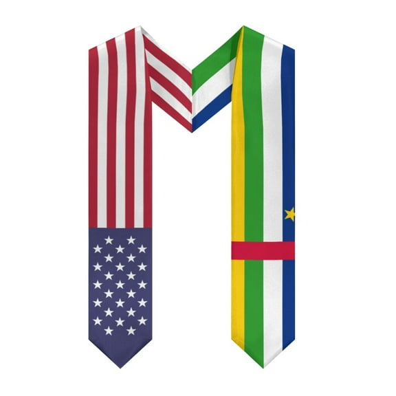 More design Graduation shawl Central African Republic & United States Flag Stole Sash Honor Study Aboard International Students