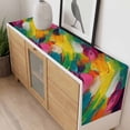 thumbnail image 4 of Colorful Pigment Table Runner - 48 Inch Long, Kitchen Dining Table Runner Dresser Scarves, Abstract Color Block Oil Painting Farmhouse Decor for Coffee Tables Wedding Party Banquet, 4 of 8