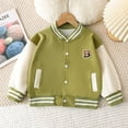 thumbnail image 3 of Toddler Boys Girls Long Sleeve Outwear Jacket Coat Patchwork Baseball Clothes down Jacket Kid, 3 of 4