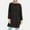 Black, variant on AXXD Black Basic Ladies Sweatshirts Summer 2024 Solid Color Lapel Casual Long-Sleeved Pocket Shirt