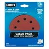 HART 10-Piece 5-Inch Hook & Loop Sanding Discs 220 Grit