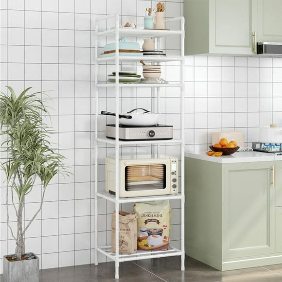 6 Tier Metal Storage Shelf Heavy Duty Shelving Unit for Kitchen Bathroom Laundry