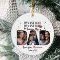 thumbnail image 2 of Photo Dad and Child Christmas Ornament 2025 - My First Love, Custom Name Text My Hero For- & Picture Gift from Daughter for First Xmas As Daddy, Circle Christmas Ornament, 2 of 5