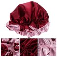 thumbnail image 3 of Bonnet de Bain en Satin Bonnet de Sommeil Soyeux Réglable Double Couche de Bonnet de Nuit, 3 of 8