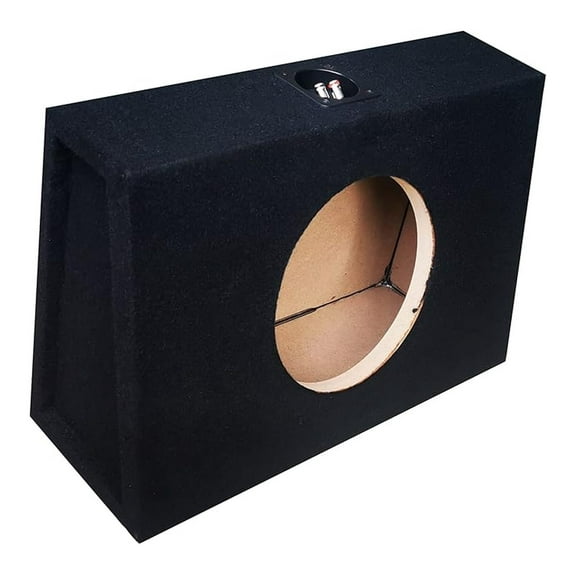 CA-10SME 10" inch Single Angle Sealed Hatchback Box Sub Speaker Truck Subwoofer - Single Box - All MDF