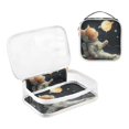thumbnail image 3 of Cat Astronaut in Moon Stars Clear Cosmetic Bags with Handles PVC Toiletry Bags Zipper Waterproof Portable for Traveling 2 Pcs, 3 of 7