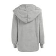 thumbnail image 4 of Women's Two Way Wear Longline Jacket Warm Open Cardigan With Pockets Zipper Sweaters for Women No Hood Zip Warm up Jacket Lined Jacket Running Women Womens Light Jacket Women Long Jacket Suede Jacket, 4 of 4