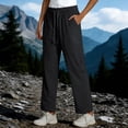 thumbnail image 6 of Inleife Womens Lightweight Quick Dry Straight Leg Pants Elastic Drawstring Waist Casual Outdoor Pants, 6 of 6