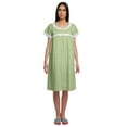 thumbnail image 1 of Moomaya Chemise de Nuit en Popeline de Coton pour Femmes, Col Rond Imprimé, 1 of 4