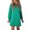 Dark Green, variant on Women's texture quarter zip long sleeve mini dress 97% polyester 3% elastane fabric for soft stretch chic everyday