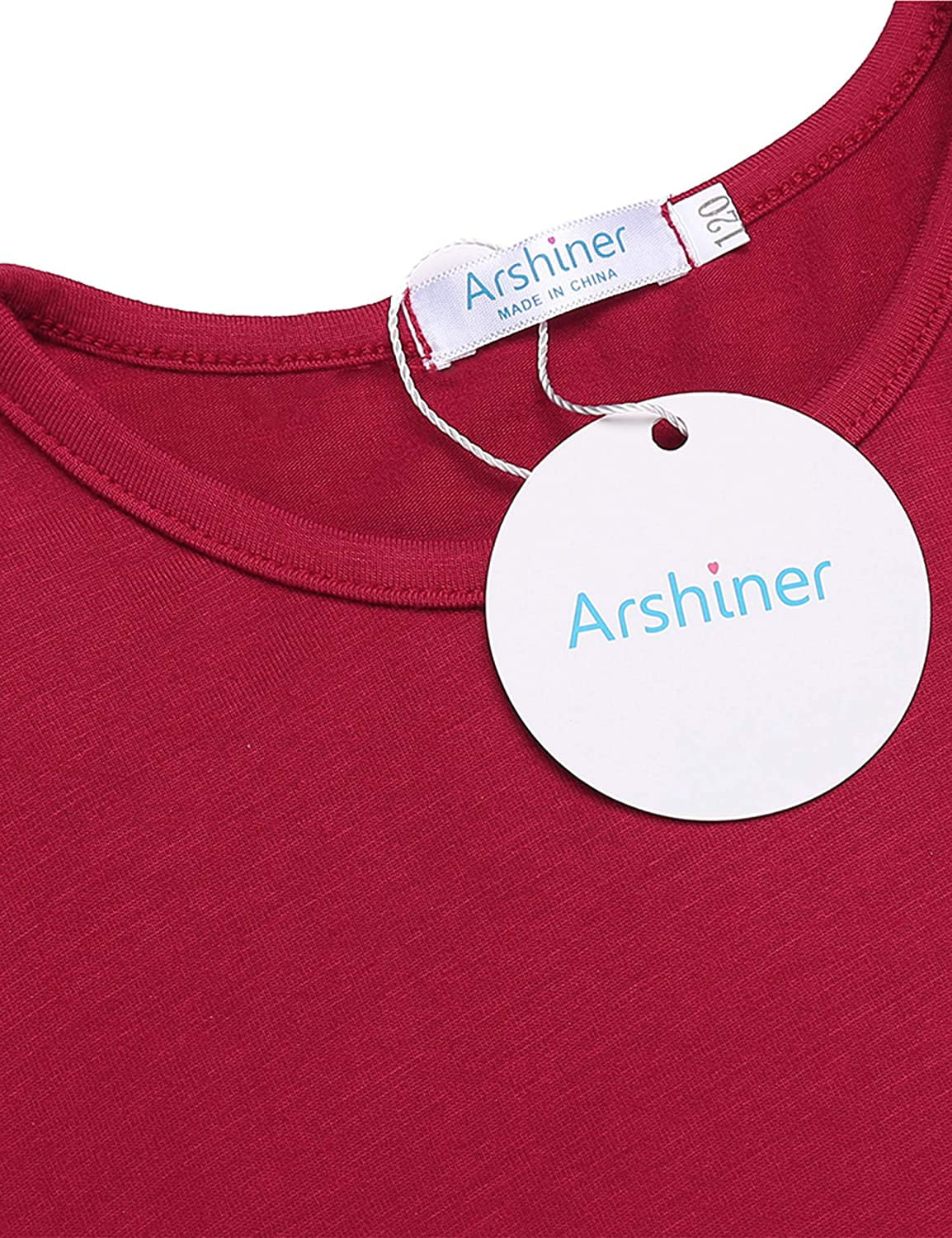 Arshiner Girls Casual Tunic Tops Short/Long Sleeve Loose Soft Blouse T-Shirt for 4-12 Years 