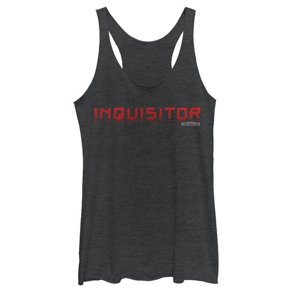 Women's Star Wars Jedi: Fallen Order Inquisitor Label Racerback Tank Top Black Heather Large