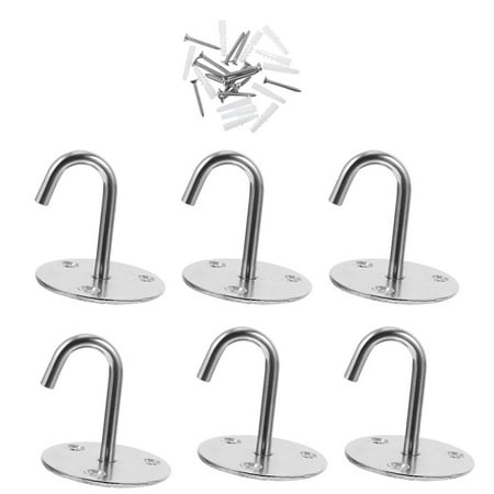 

6pcs Heavy Duty Ceiling Hooks Stainless Steel Ceiling Hooks with Screws