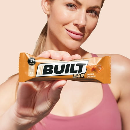 Built Bar Protein Bar, Salted Caramel, Gluten Free, 12 Count