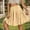 Beige, variant on Women's Layered A Line Knee Length Skirt for Casual Outfits with Ruffle Waist and Drawstring Crop Top and Skirt Set for Women