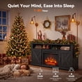 thumbnail image 4 of Fireplace TV Stand with Fireplace for 75 inch TV Farmhouse Entertainment Center with Storage, Black, 4 of 10