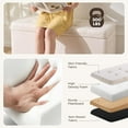 thumbnail image 7 of Storage Ottoman Bench, Bench for Bedroom End of Bed, Ottoman with Storage for Living Room and Entryway (Chenille-Ivory), 7 of 7