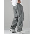 thumbnail image 3 of Pantalones deportivos ZAFUL Parachute Y2k Baggy para hombre, color gris, talla S, 3 of 8