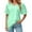 Light Green, variant on Womens Summer Tops Solid Color V Neck Short Puff Sleeve Loose Casual Pullover Tee Shirts Streetwear,Pink,S