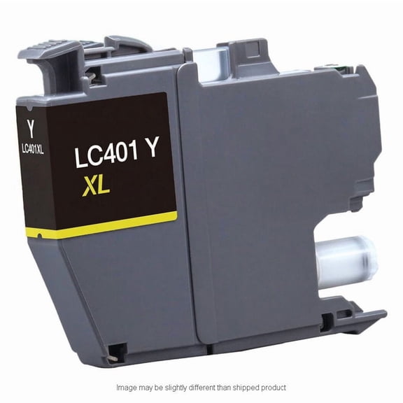 REPL BROTHER LC401XL HI YLD YELLOW INK, COMPATIBLE, 500 yield