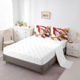 thumbnail image 3 of YST Gradient Abstract Vintage Bedding Comforter Set, Full Size 7pcs, Ombre Graffiti Bed in a Bag, 3 of 4