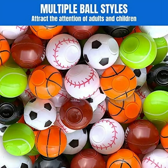 10pcs, Mini Fidget Spinner Sports Balls, Classroom Prizes, Birthday Gift For Kids, Goodie Bag Stuffers, Treasure Box Toys, Valentine's Day Halloween Christmas Party Gift, Party Favors For Easter