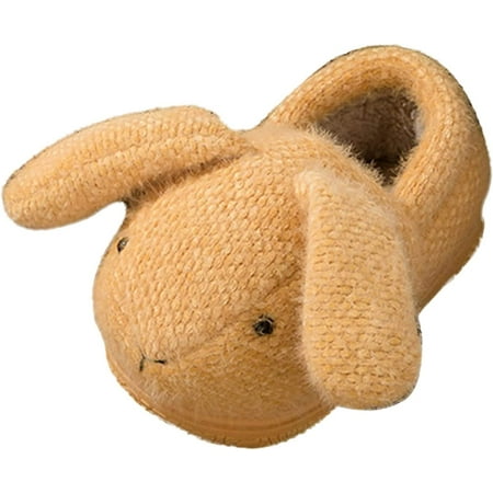 

QWZNDZGR Baby Girl Boy Slippers Infant Furry House Slipper Cozy Breathable Home Kids Moccasins Shoes Soft Animal Slippers