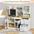 thumbnail image 5 of LAZY BUDDY Kids Kitchen Playset, Toddler Pretend Play Kitchen with 2 Fabric Boxs, Little Chef Cooking Toy Kitchen with Realistic Lights & Sounds, 5 of 13