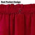thumbnail image 5 of Haperlare 15"L x 52"W Valance Boho Tassels Soft Luxury Room Darkening Velvet Window Valance Curtains for Bedroom Living Room, Red, 1 Panel, 5 of 8