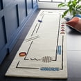 thumbnail image 2 of SAFAVIEH Fifth Avenue Cynthia Abstract Runner Rug, Ivory/Blue, 2'3" x 9', 2 of 8