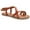 Brown SM, variant on Sun   Stone Womens Roxxie Faux Leather Ankle Strap Flats